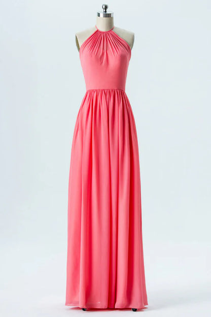 Halter Backless Bridesmaid Dress