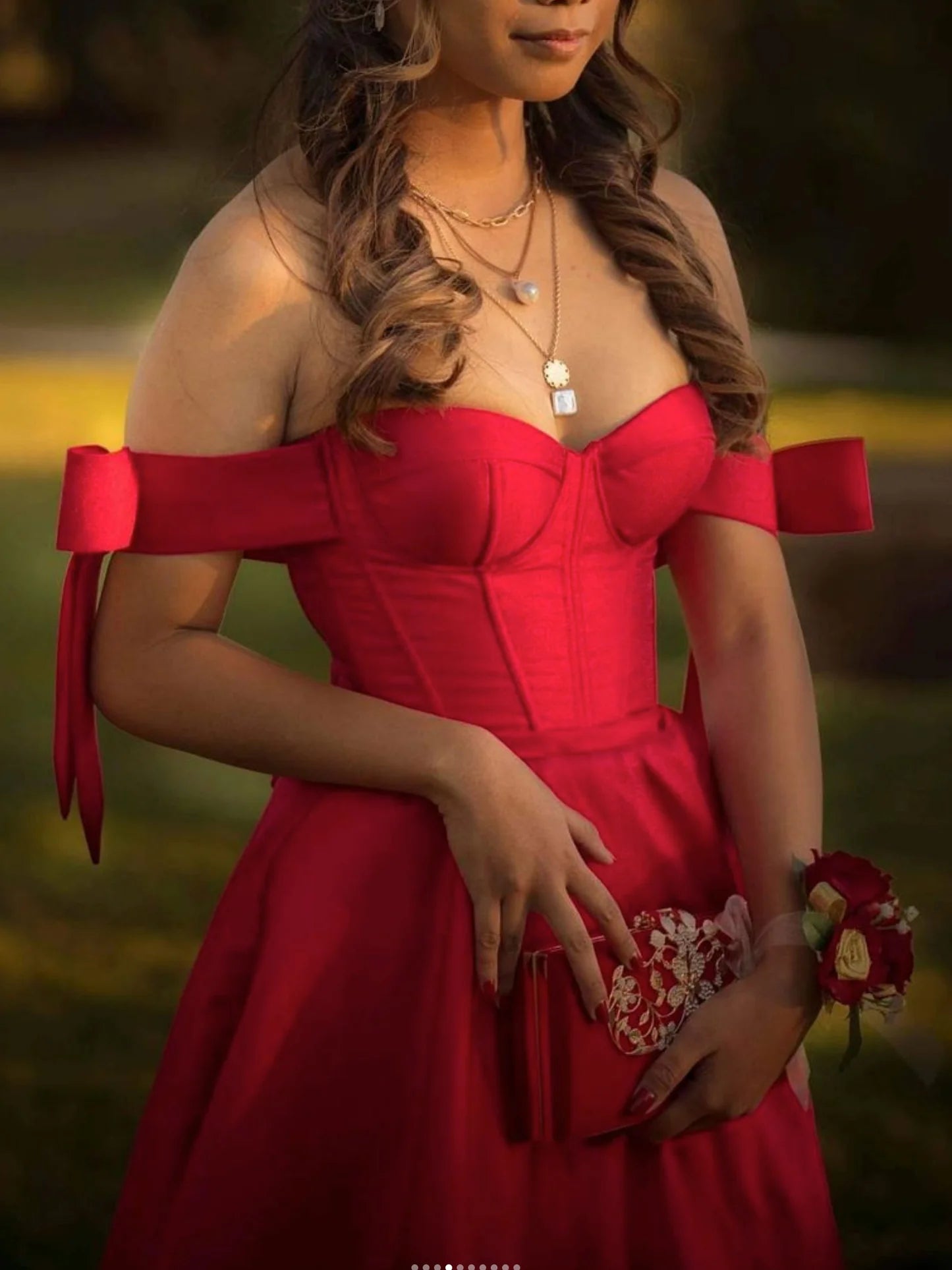 Simple red satin long prom dress red satin prom dress