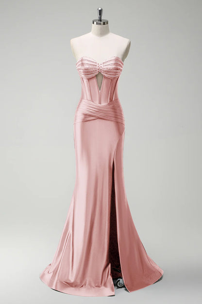 OKBBN mermaid slit tight corset hollow ball dress