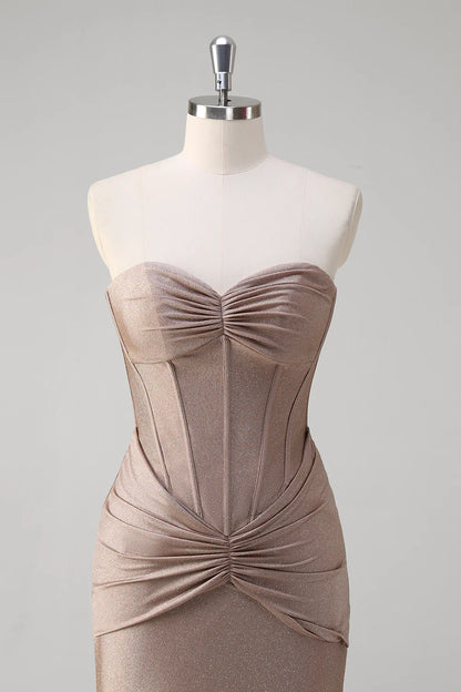 OKBBN Elegant Mermaid Sweetheart Satin Long Ball Dress