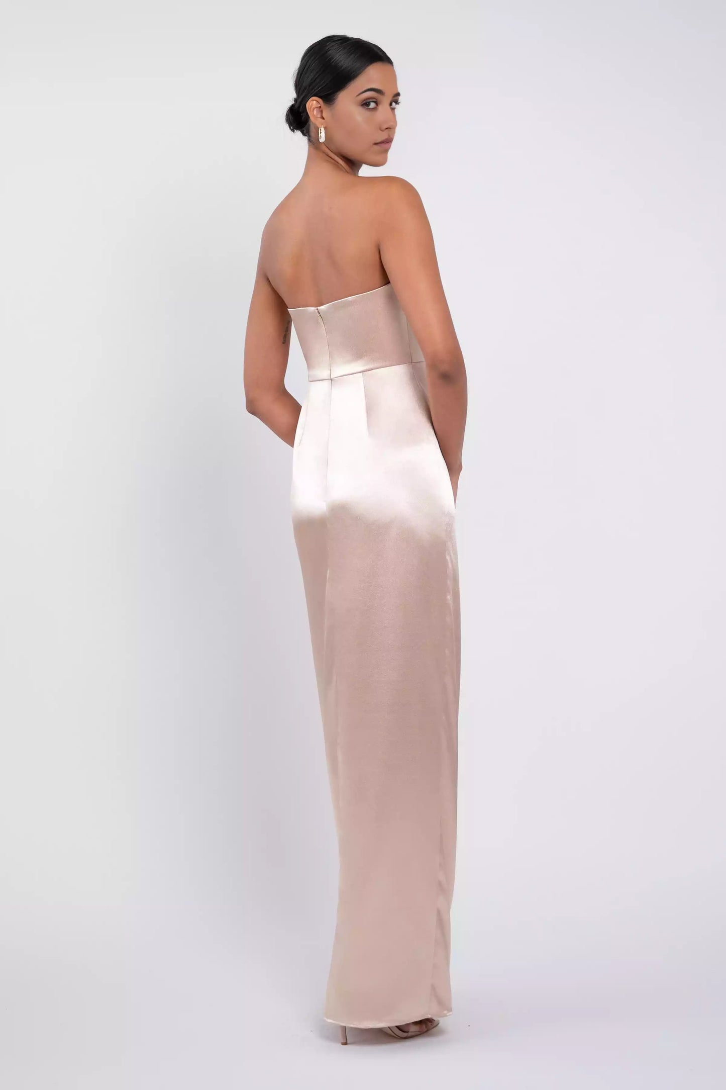 Fashionable and elegant structure, full of tight corset, slit skirt, strapless Bridesmaid Dresses