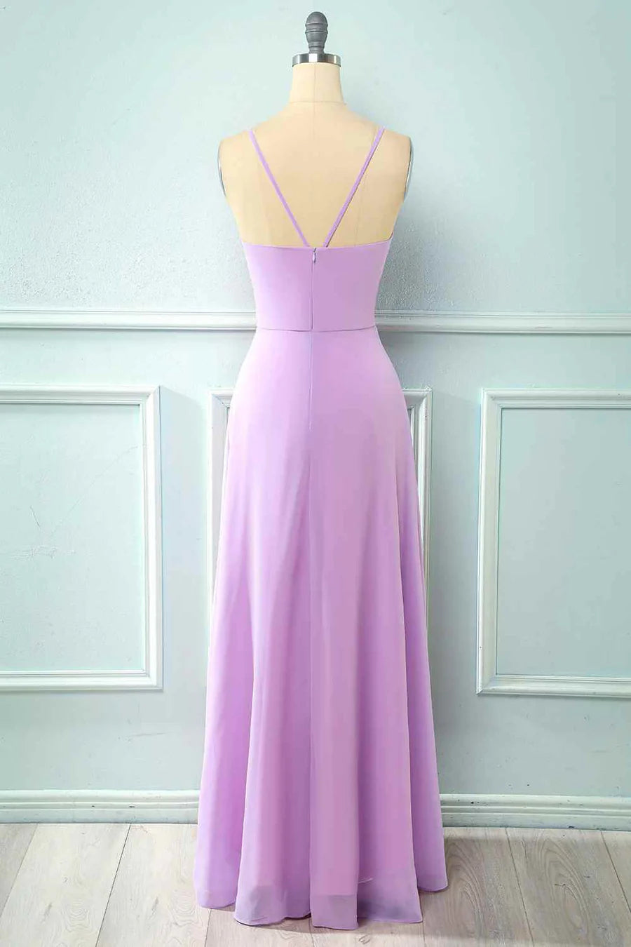 Chiffon Straps Bridesmaid Dress