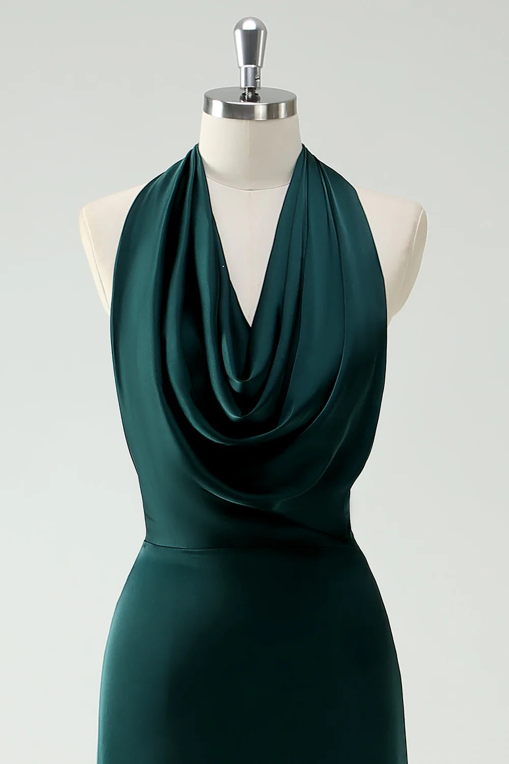 OKBBN backless mermaid long slit bridesmaid dress
