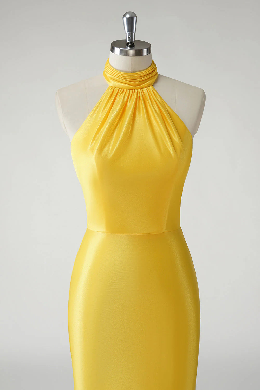 OKBBN Mermaid Strap Satin Long Evening Dress