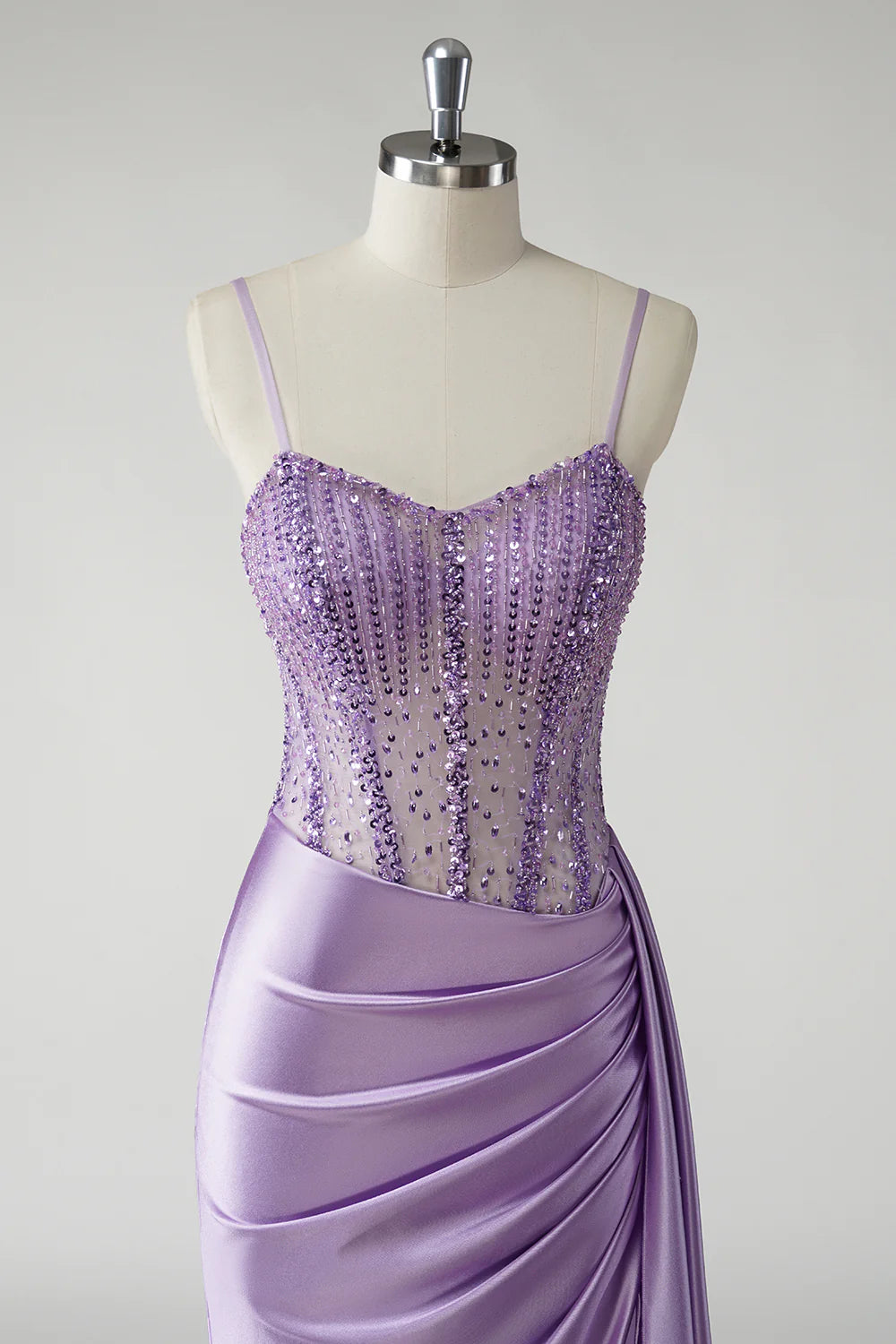 OKBBN Elegant Mermaid Corset Satin Evening Dress