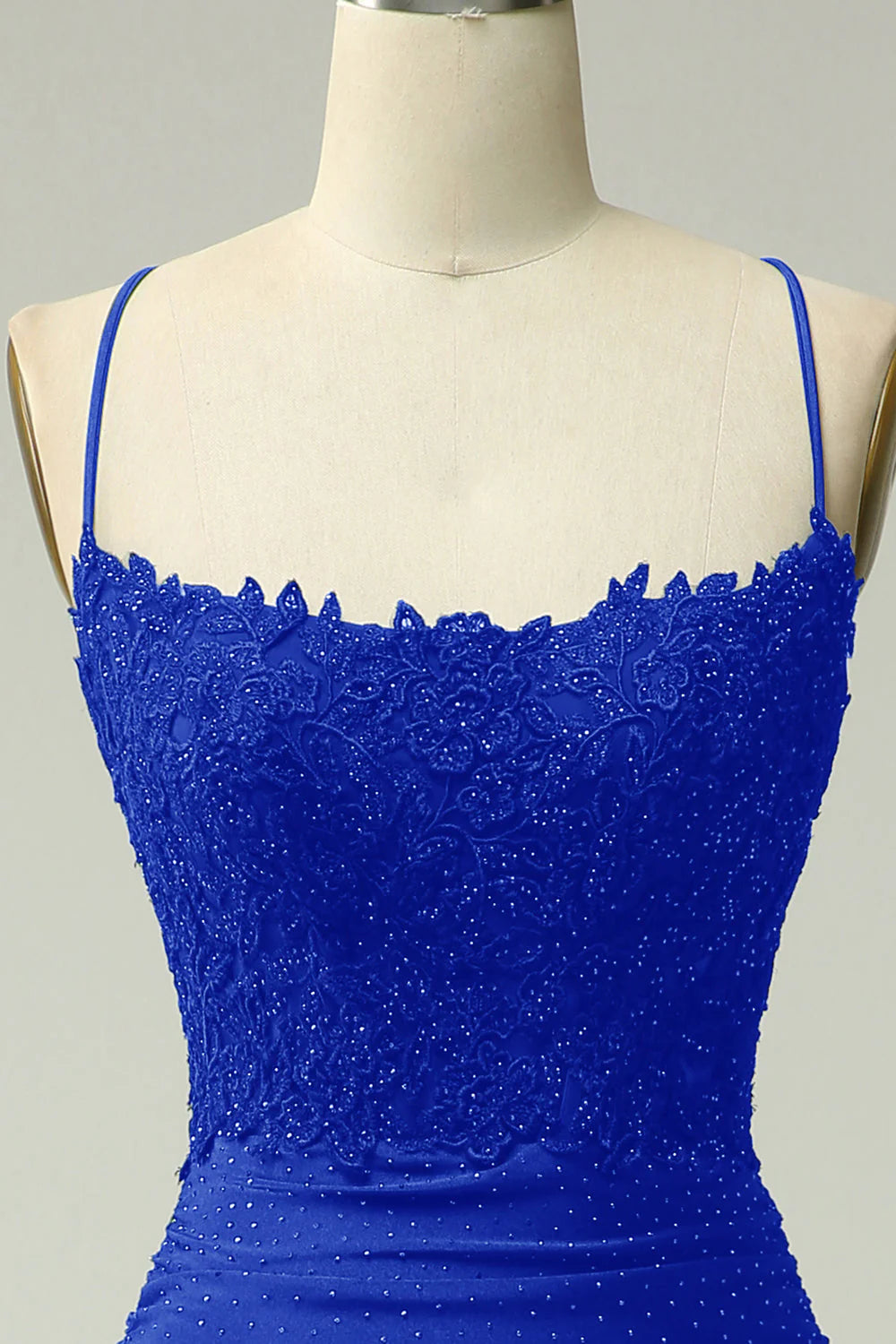 OKBBN Mermaid Strap Long Decal Ball Dress