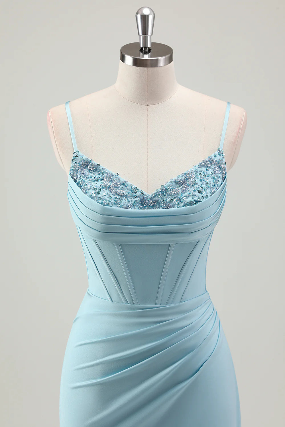 OKBBN Shining Mermaid Strap Tight corset Ball Dress