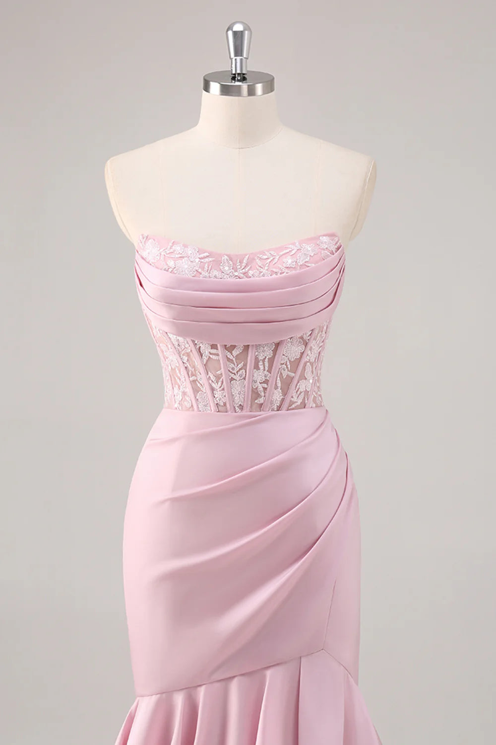 OKBBN Beautiful Mermaid Lace Layered Ruffle Evening Dress
