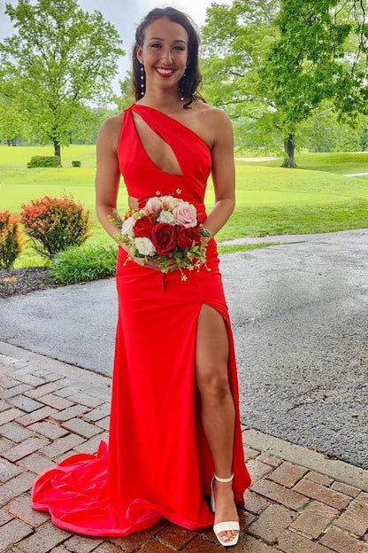 Royal Blue Keyhole Mermaid Long Prom Dress with Slit