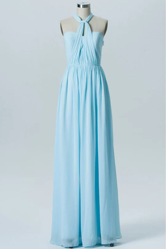 Light Blue Sweetheart Bridesmaid Dress