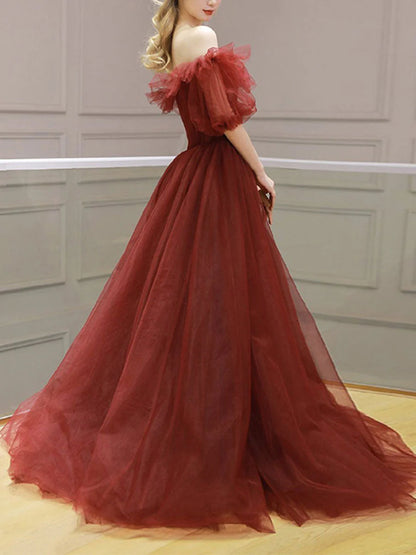 Burgundy v neck satin long prom dress burgundy prom dress
