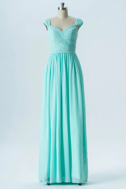Sweetheart Cap Sleeve Bridesmaid Dress
