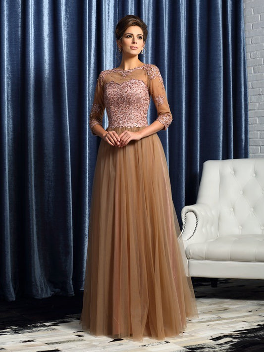 A-line dignified princess skirt elastic woven satin bridal gown