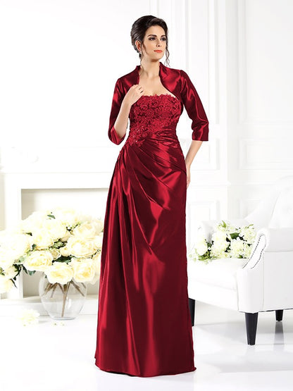 Princess Off Shoulder Applique Half Sleeve Bride Mom Dress