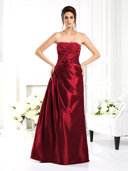 Princess Off Shoulder Applique Half Sleeve Bride Mom Dress