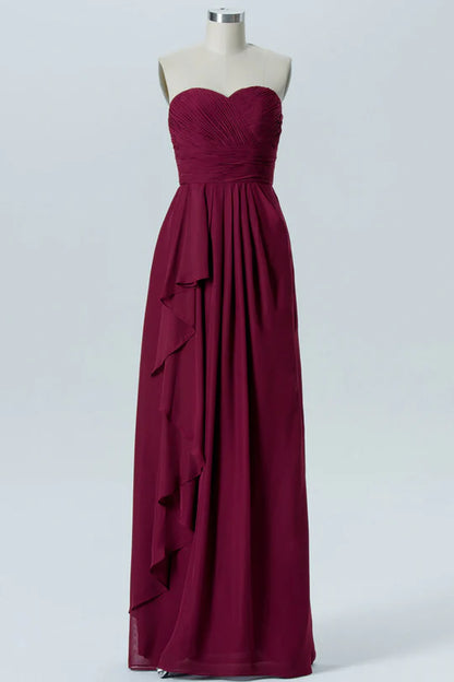 Sweetheart Ruffled Bridesmaid Dress