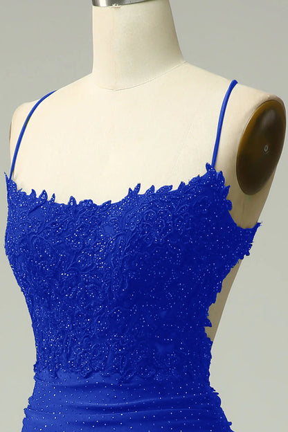OKBBN Mermaid Strap Long Decal Ball Dress