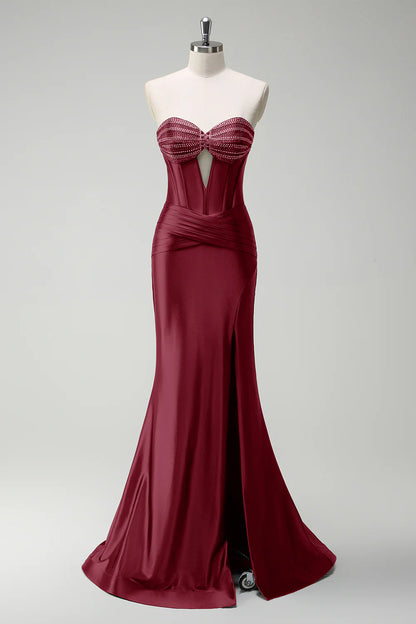 OKBBN mermaid slit tight corset hollow ball dress