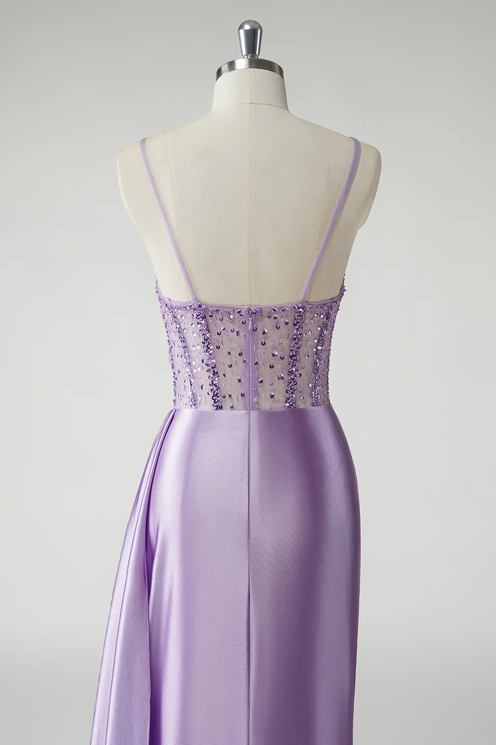 OKBBN Elegant Mermaid Corset Satin Evening Dress