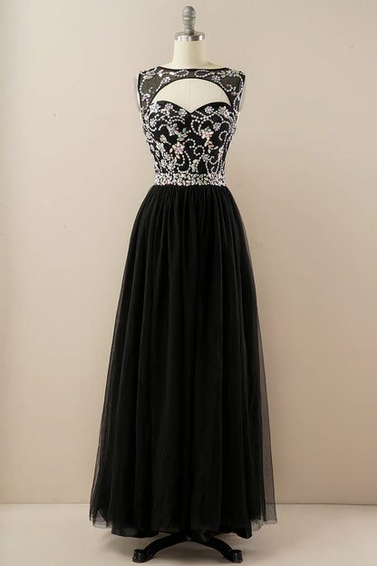 Beaded sheer dance party evening dress
