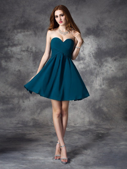 A-line skirt sweet princess ruffle edge sleeveless chiffon short skirt