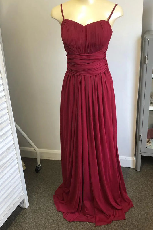 Burgundy Long Bridesmaid Dress
