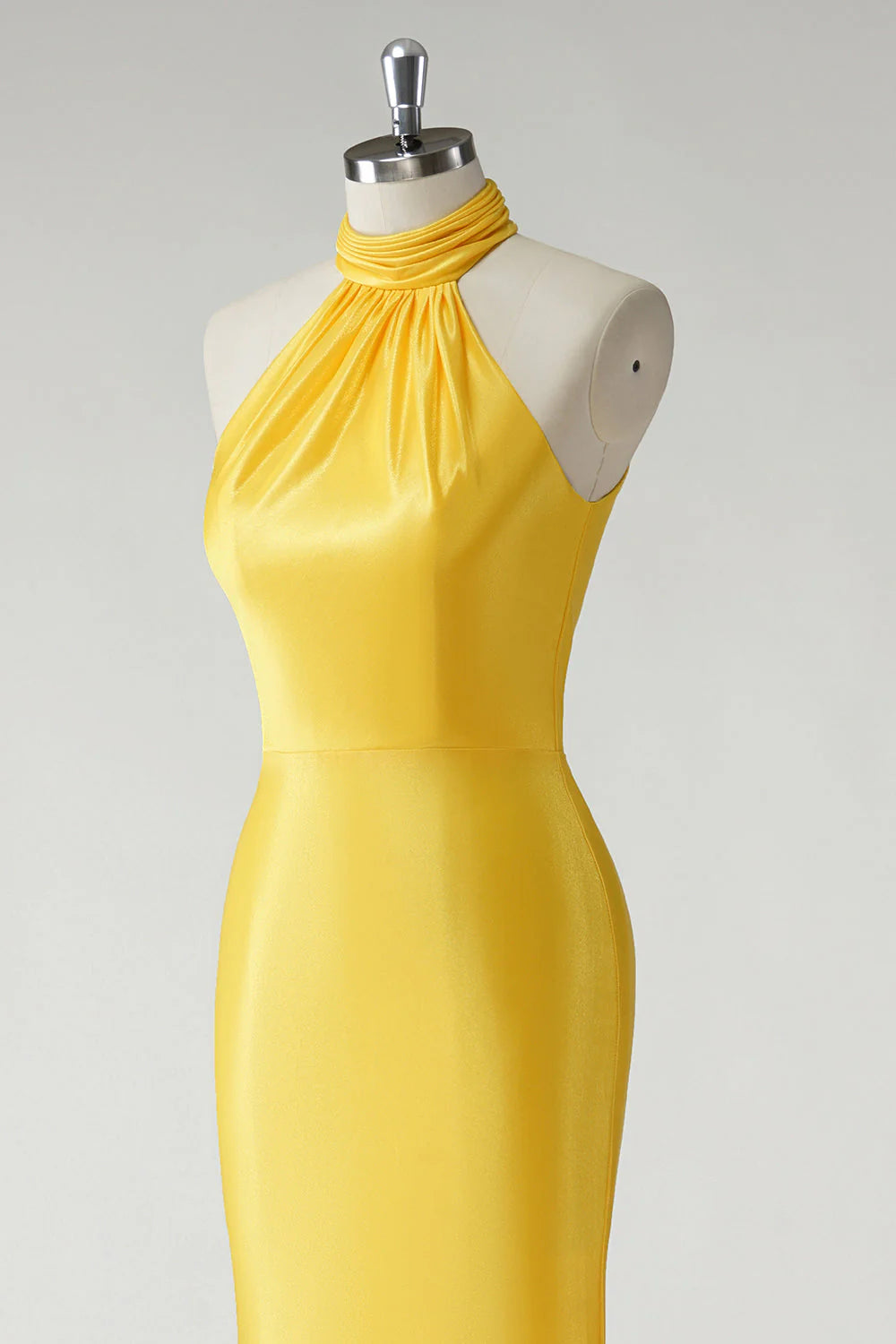 OKBBN Mermaid Strap Satin Long Evening Dress