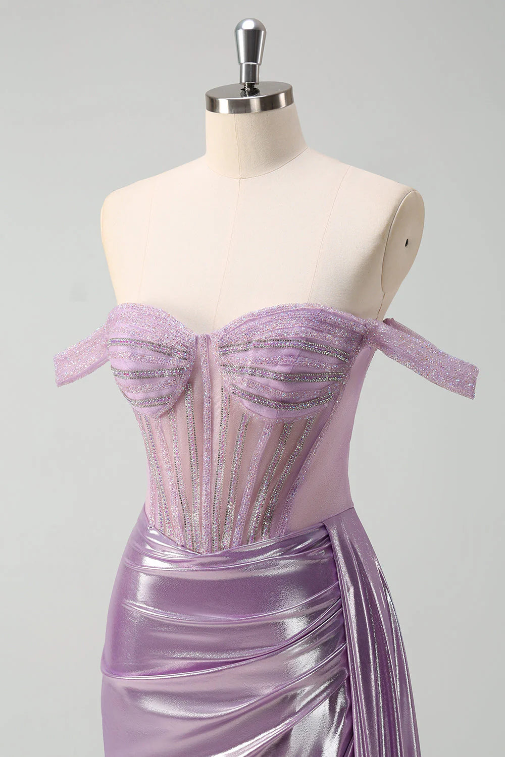 OKBBN Elegant Mermaid Corset Off Shoulder Long Ball Dress