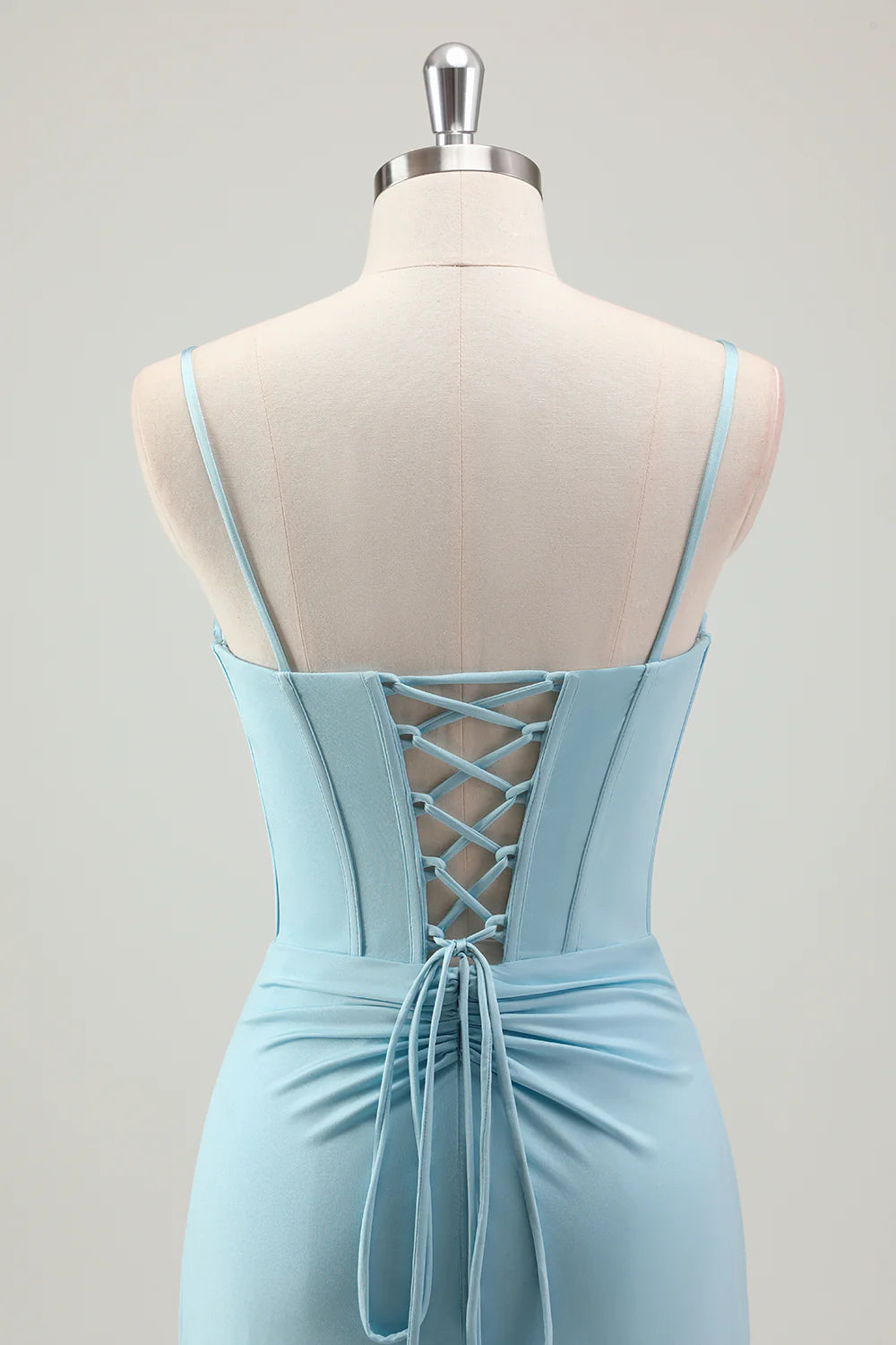 OKBBN Shining Mermaid Strap Tight corset Ball Dress