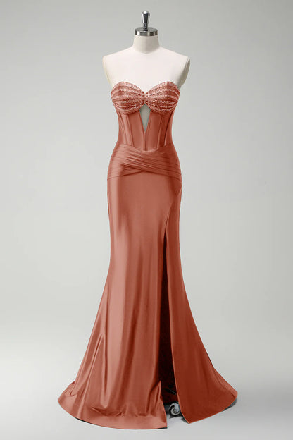 OKBBN mermaid slit tight corset hollow ball dress