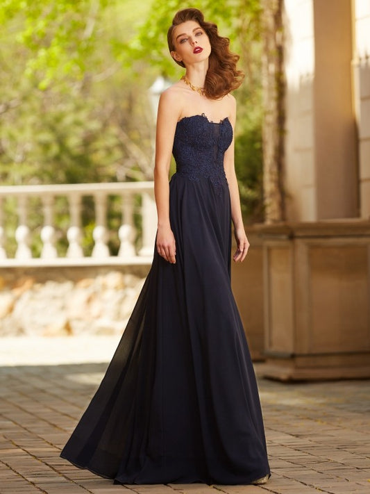 Elegant Princess Sweet Sleeveless Floor Sticker Chiffon Dress