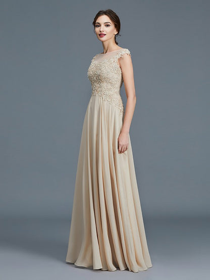 Elegant princess style curved sleeveless ruffled chiffon floor to ceiling long skirt Mother of the Bride Dresses