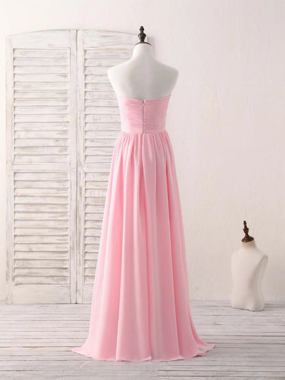 Sweetheart Neck Chiffon High Low Prom Dress Bridesmaid Dress