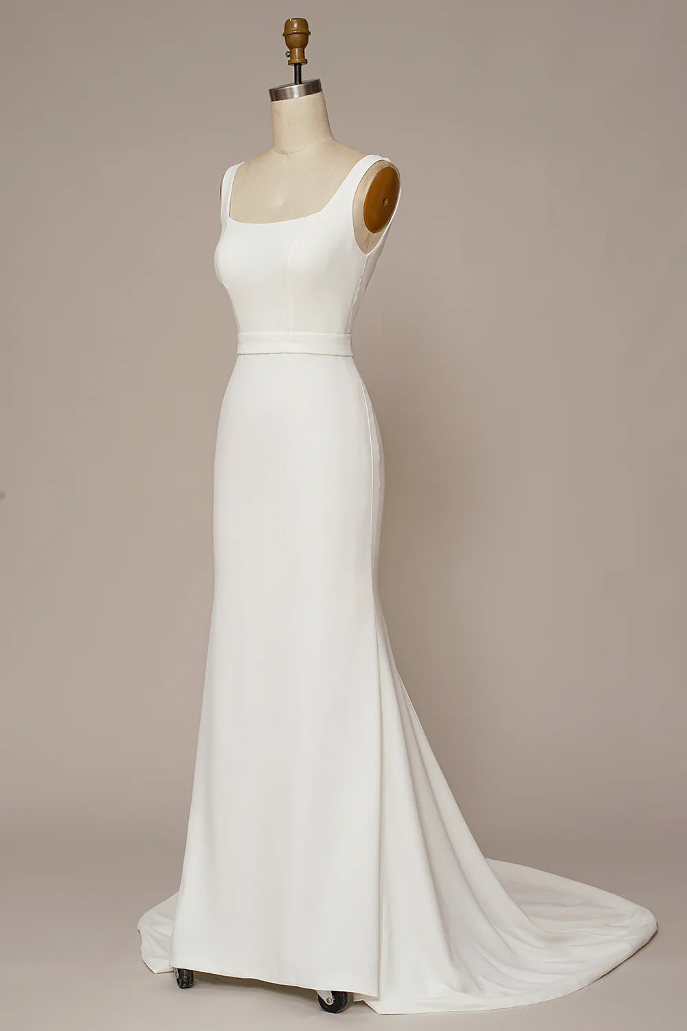 Simplicity Mermaid Square Neck Wedding Dress