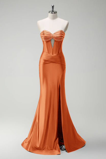 OKBBN mermaid slit tight corset hollow ball dress