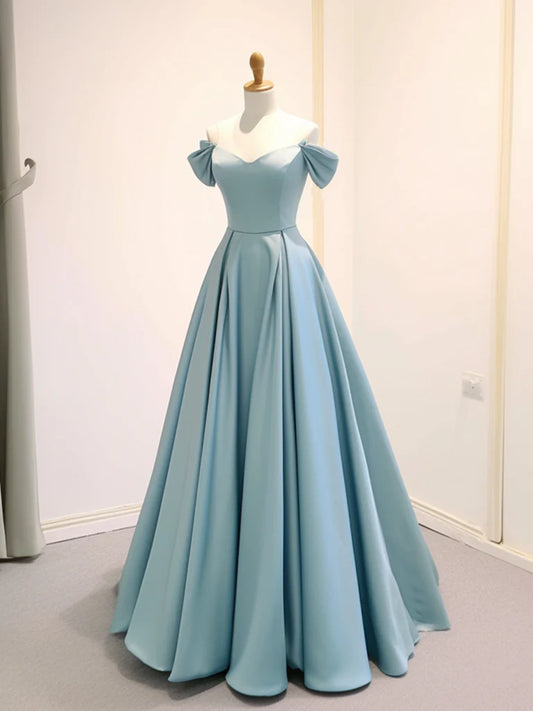 Simple Backless Satin Yellow Long Prom Dress Yellow Evening Dress