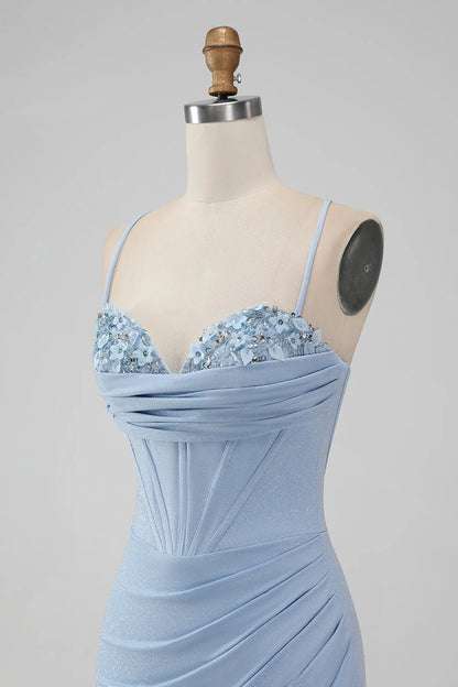 Bodycon Spaghetti Straps Corset Short Homecoming Dress