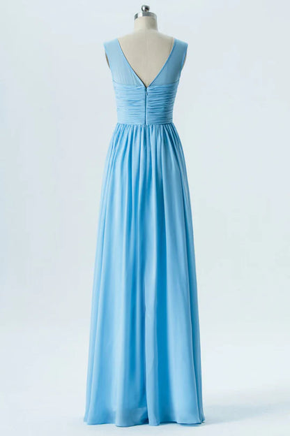 Chiffon Sweetheart Backless Bridesmaid Dress