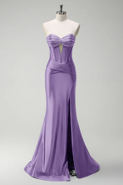 OKBBN mermaid slit tight corset hollow ball dress