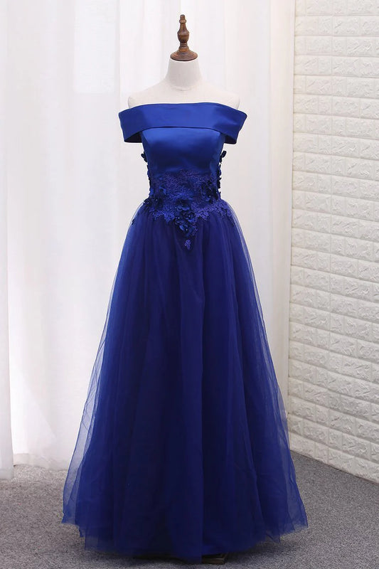 A-line boat collar sheer ground dance party elegant long dress