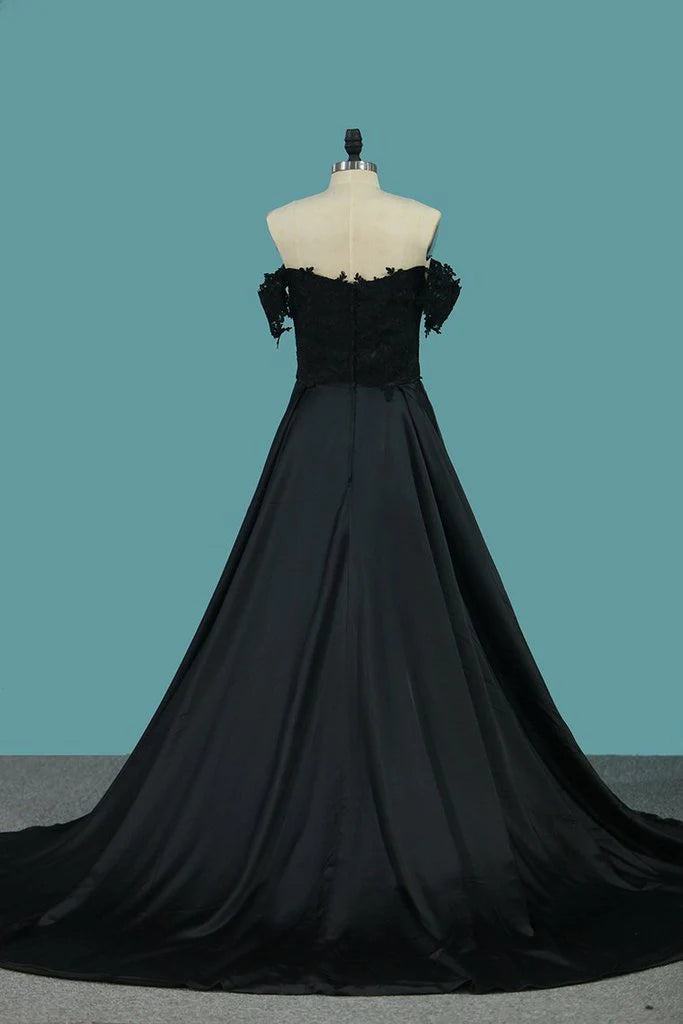 Sexy one shoulder ball dress with elastic satin embellishments set and split