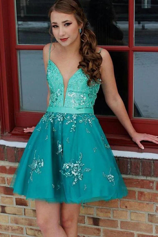 A-line Italian Noodle Strap Back to School Festivals Ball Dress