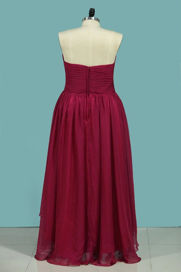 Asymmetric Sweetheart Pleated Skirt A-line Large Customized Ball Party Dress