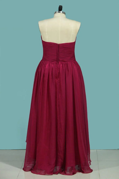 Asymmetric Sweetheart Pleated Skirt A-line Large Customized Ball Party Dress