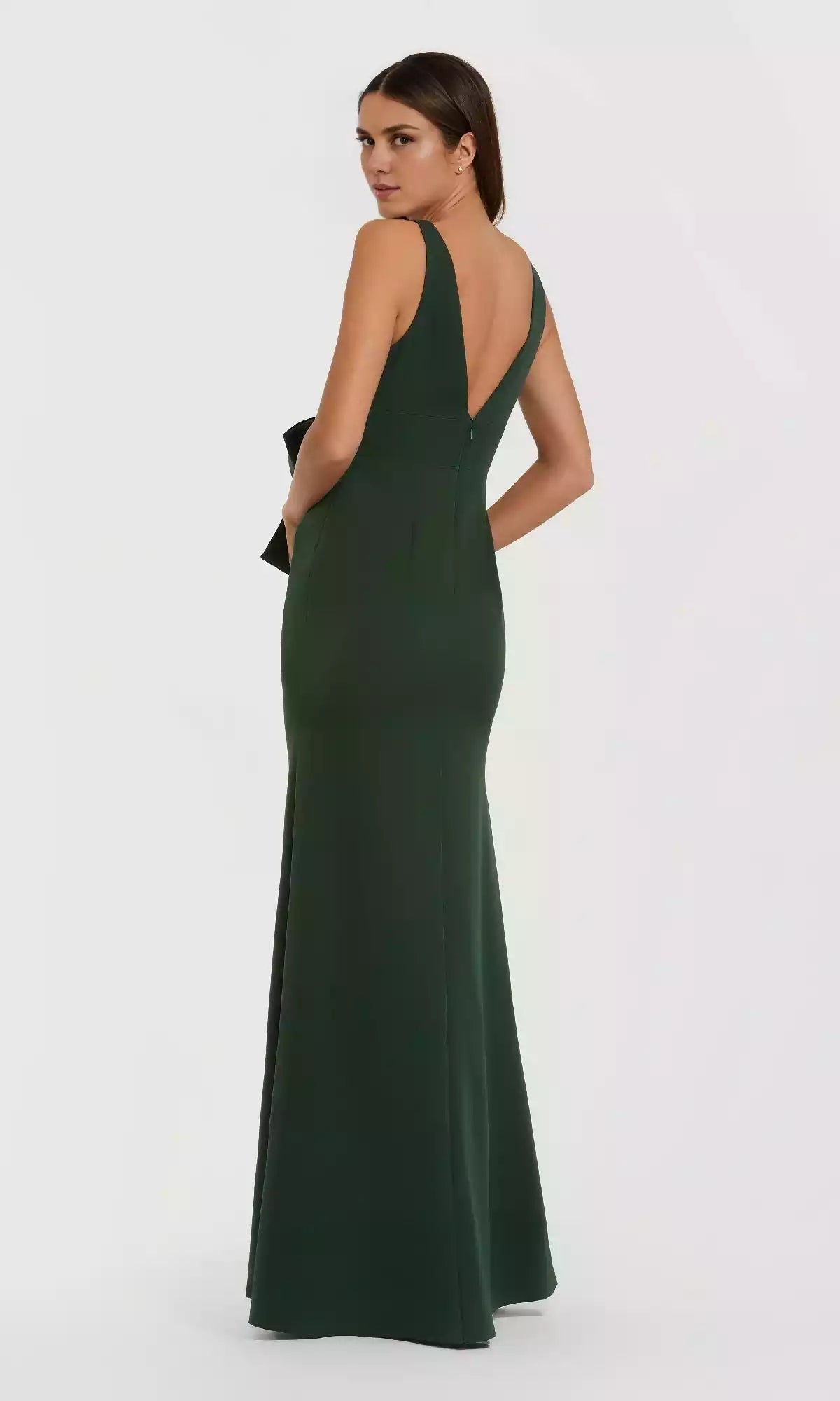 Beautiful and charming sleeveless V-neck bow A-line exquisite details complement each other, adding a touch of charm and allure to Prom Dresses
