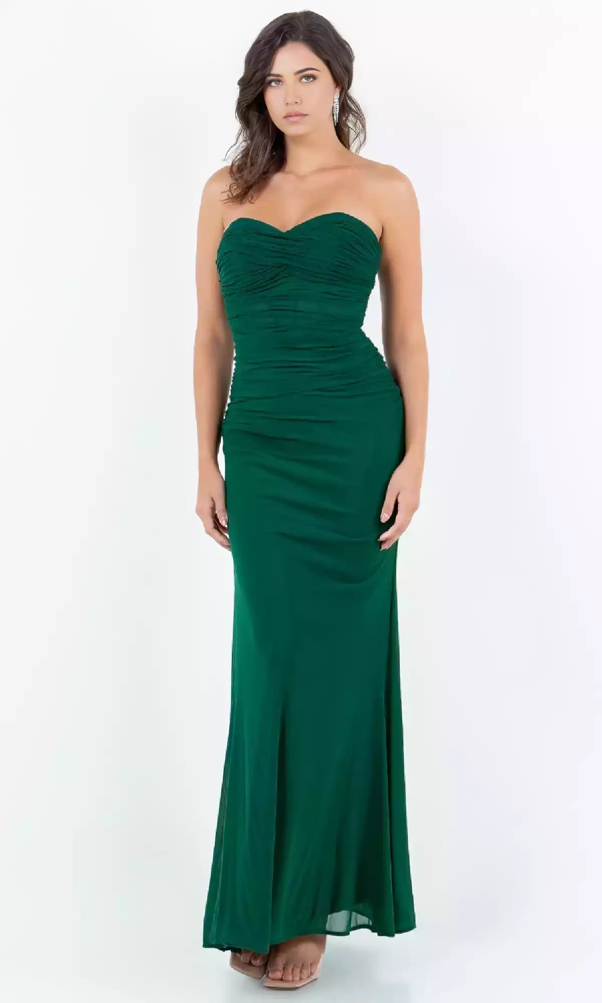 Beautiful close fitting fit, slim fitting corset, pleated chiffon chiffon chiffon, exquisite cut Prom Dresses