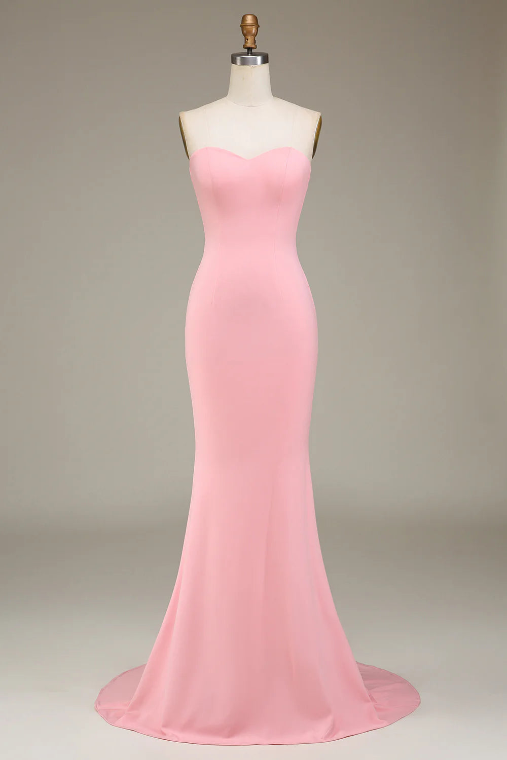 Mermaid Sweetheart Satin Long Bridesmaid Dress