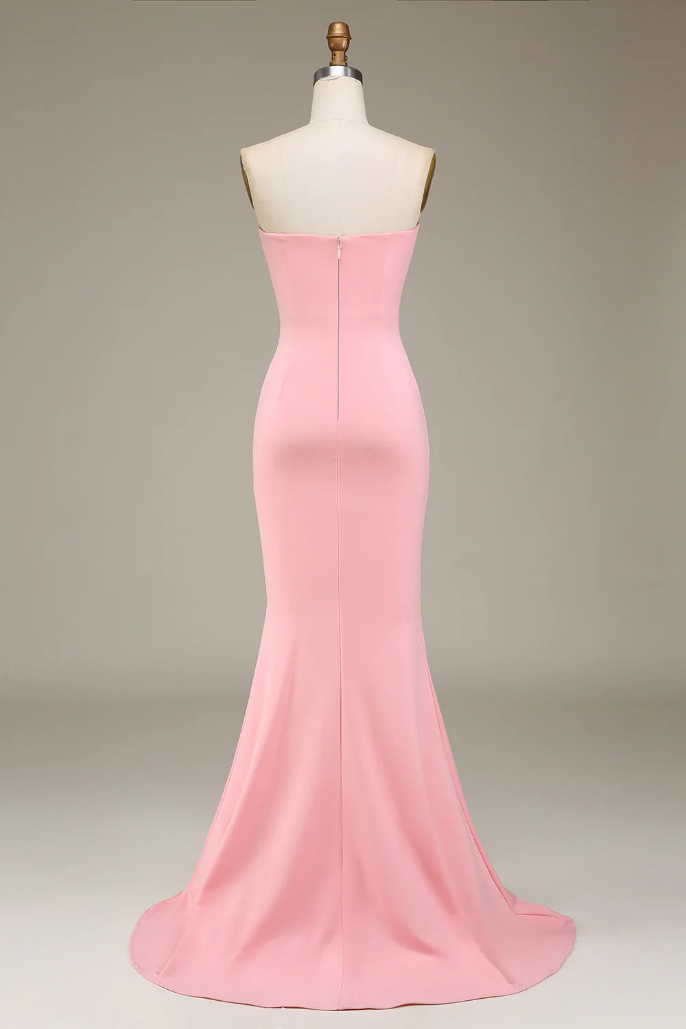 Mermaid Sweetheart Satin Long Bridesmaid Dress