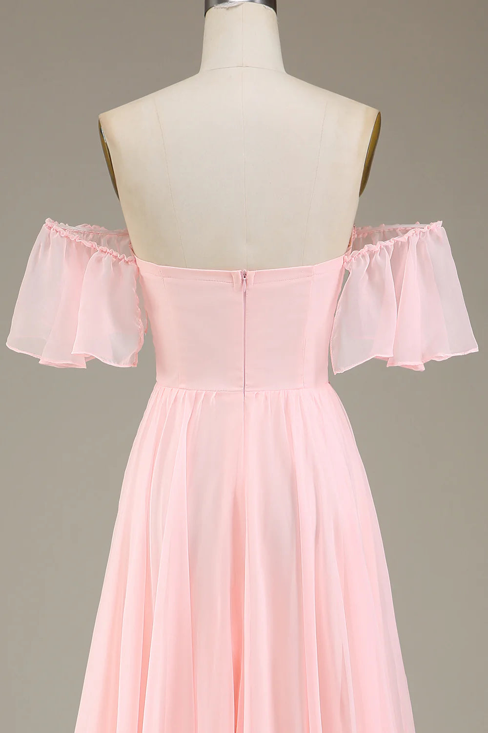 A-Line Off the Shoulder Long Bridesmaid Dress
