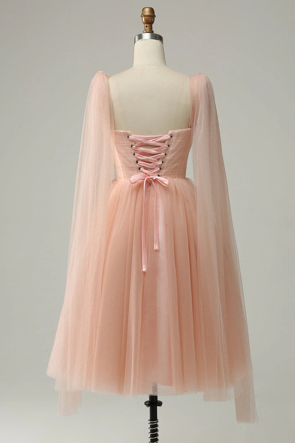 A Line Sweetheart Wedding Party Mini Dress with Open Back
